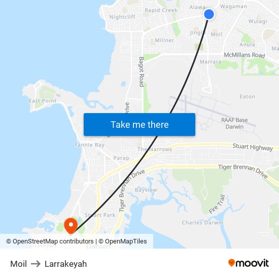 Moil to Larrakeyah map