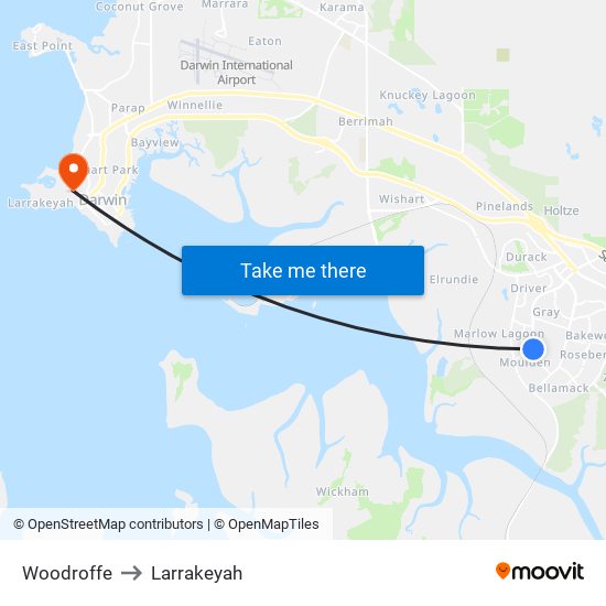 Woodroffe to Larrakeyah map