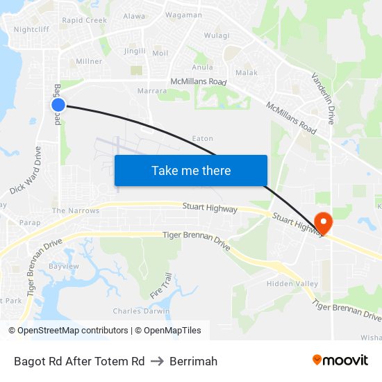 Bagot Rd After Totem Rd to Berrimah map