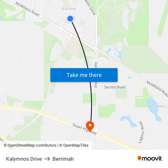 Kalymnos Drive to Berrimah map