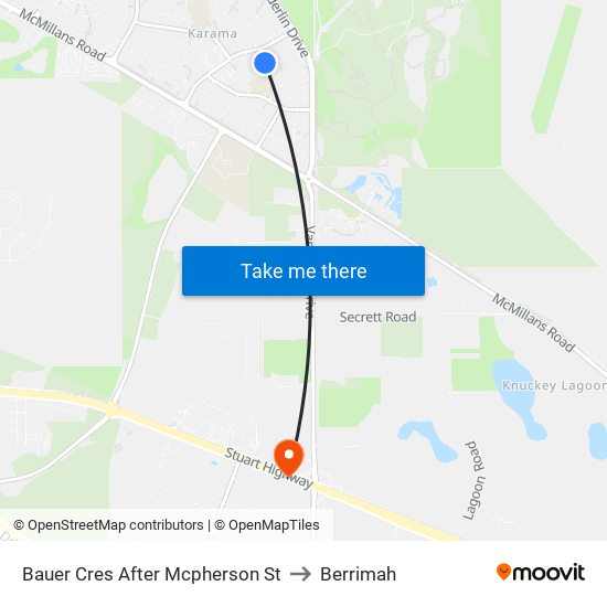 Bauer Cres After Mcpherson St to Berrimah map