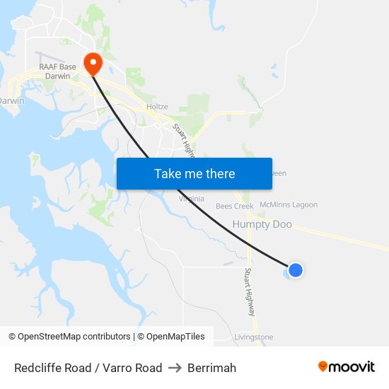 Redcliffe Road / Varro Road to Berrimah map