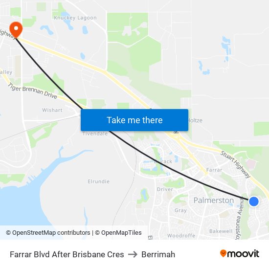 Farrar Blvd After Brisbane Cres to Berrimah map