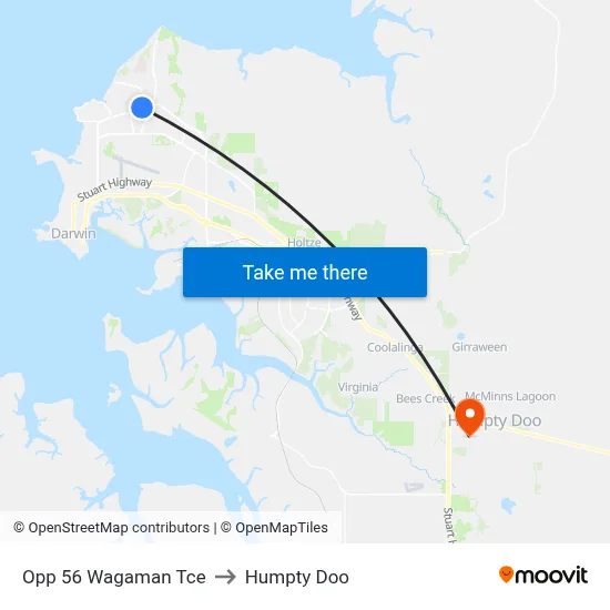 Opp 56 Wagaman Tce to Humpty Doo map