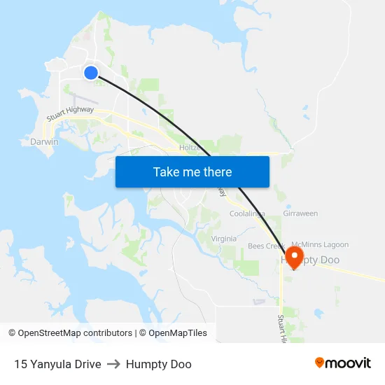 15 Yanyula Drive to Humpty Doo map
