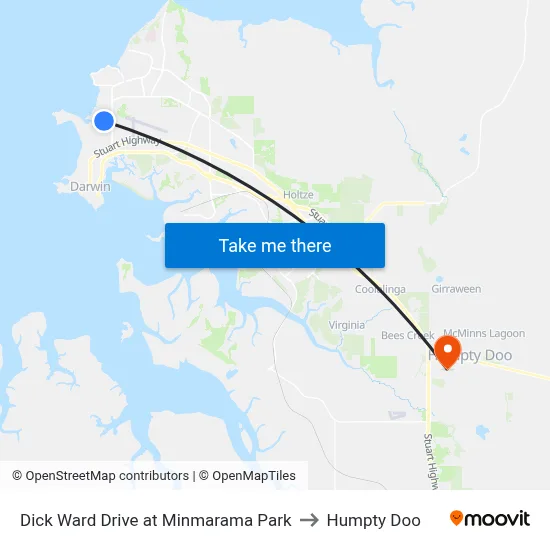 Dick Ward Drive at Minmarama Park to Humpty Doo map