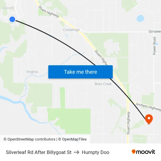 Silverleaf Rd After Billygoat St to Humpty Doo map