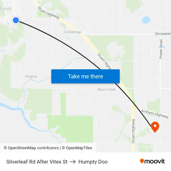 Silverleaf Rd After Vitex St to Humpty Doo map