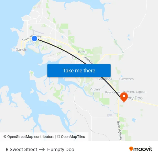 8 Sweet Street to Humpty Doo map