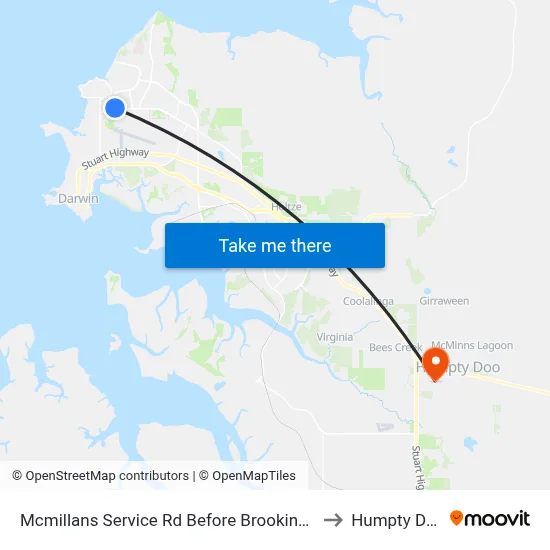 Mcmillans Service Rd Before Brooking St to Humpty Doo map