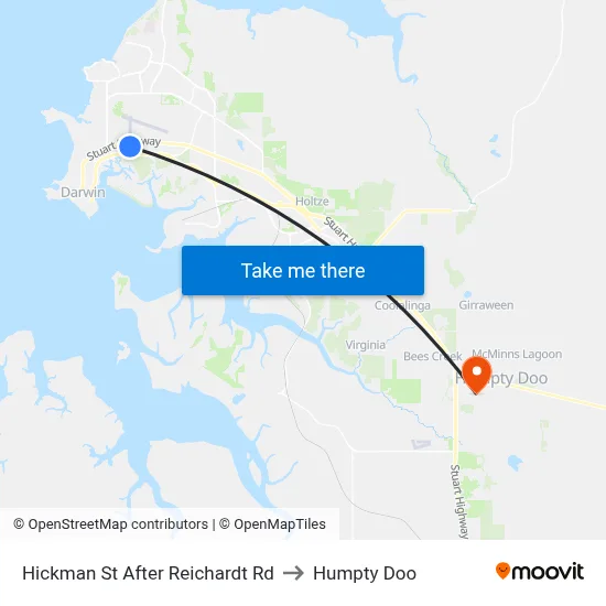 Hickman St After Reichardt Rd to Humpty Doo map