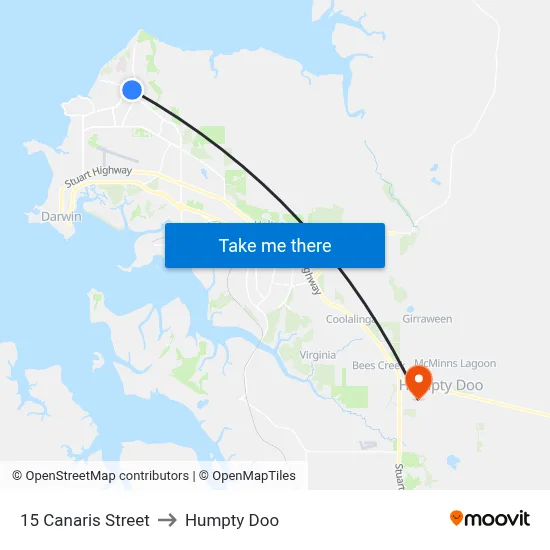 15 Canaris Street to Humpty Doo map