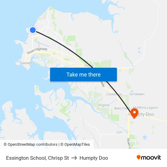Essington School, Chrisp St to Humpty Doo map
