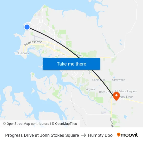 Progress Drive at John Stokes Square to Humpty Doo map