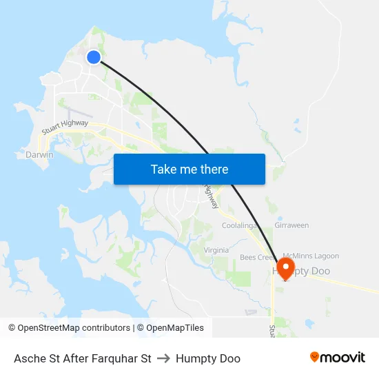 Asche St After Farquhar St to Humpty Doo map