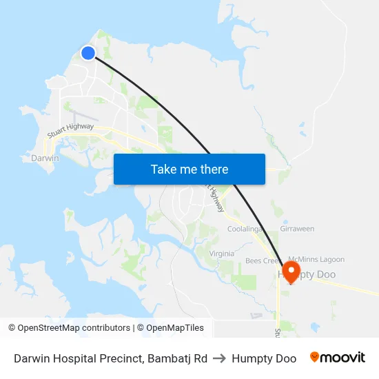 Darwin Hospital Precinct, Bambatj Rd to Humpty Doo map