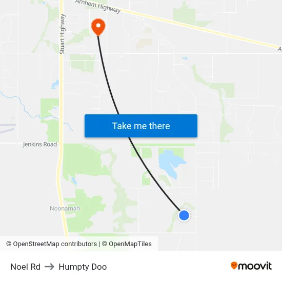 Noel Rd to Humpty Doo map