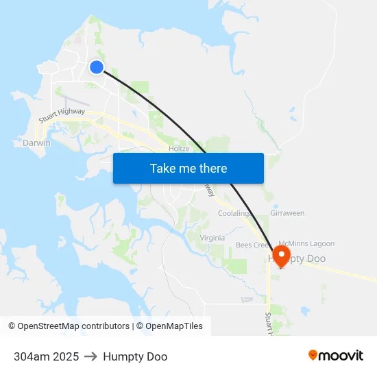 304am 2025 to Humpty Doo map