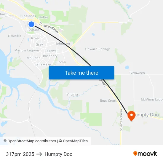317pm 2025 to Humpty Doo map