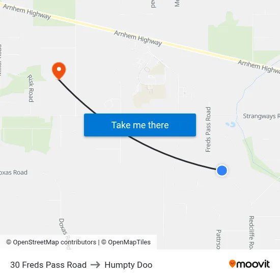 30 Freds Pass Road to Humpty Doo map