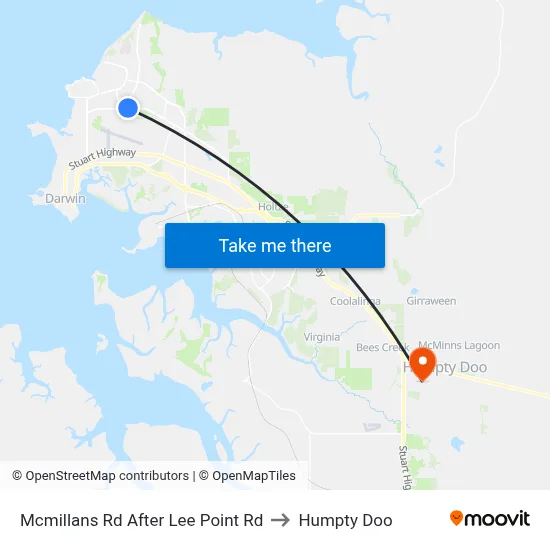 Mcmillans Rd After Lee Point Rd to Humpty Doo map