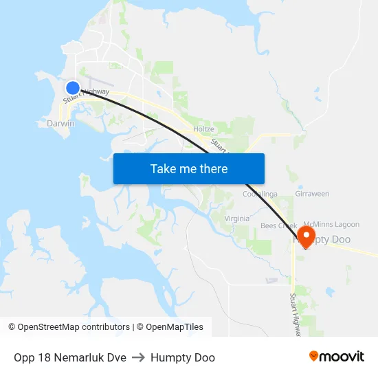 Opp 18 Nemarluk Dve to Humpty Doo map