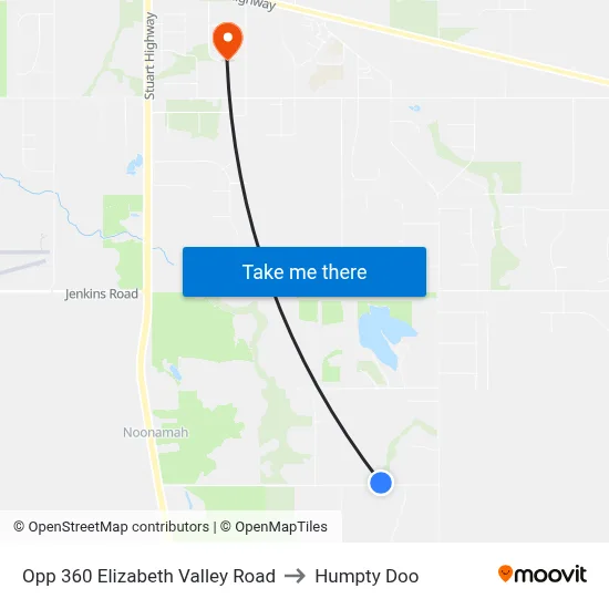 Opp 360 Elizabeth Valley Road to Humpty Doo map