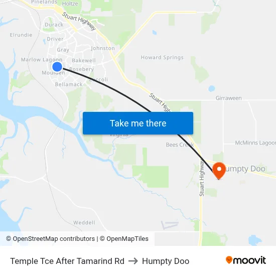 Temple Tce After Tamarind Rd to Humpty Doo map
