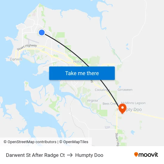 Darwent St After Radge Ct to Humpty Doo map