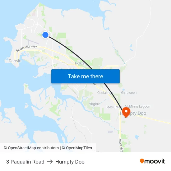 3 Paqualin Road to Humpty Doo map