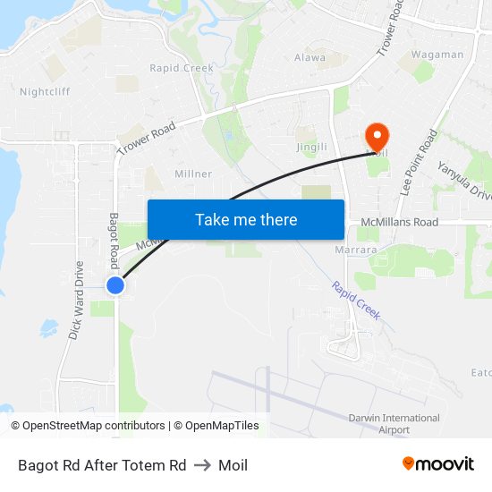Bagot Rd After Totem Rd to Moil map