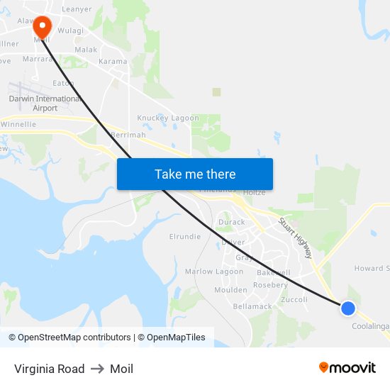 Virginia Road to Moil map