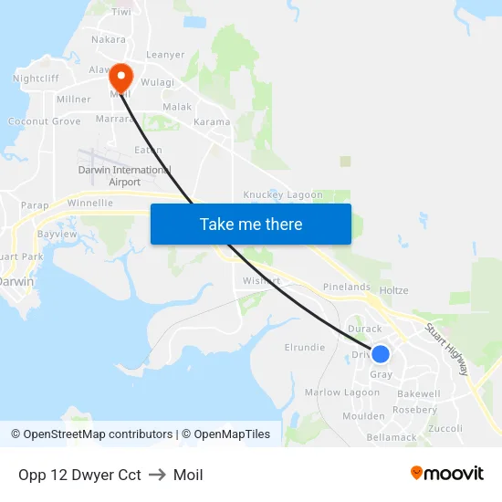 Opp 12 Dwyer Cct to Moil map