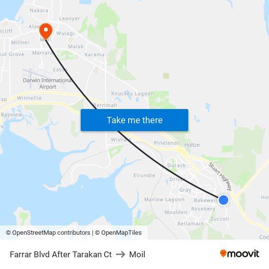 Farrar Blvd After Tarakan Ct to Moil map