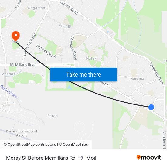 Moray St Before Mcmillans Rd to Moil map