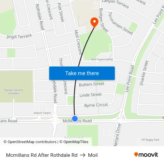 Mcmillans Rd After Rothdale Rd to Moil map