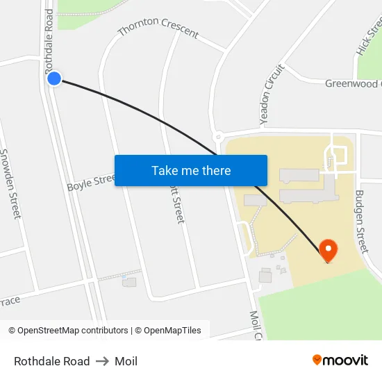 Rothdale Road to Moil map