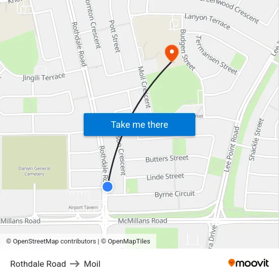 Rothdale Road to Moil map