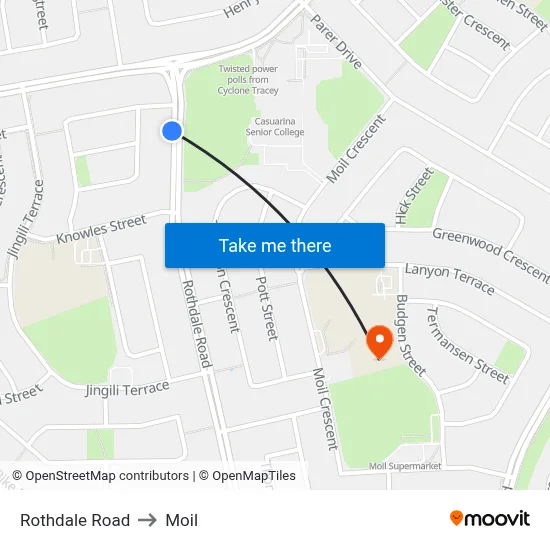 Rothdale Road to Moil map