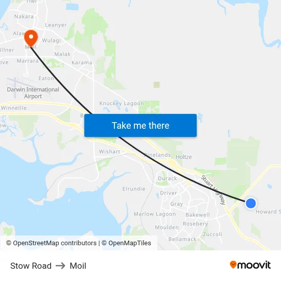 Stow Road to Moil map