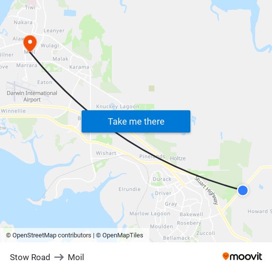 Stow Road to Moil map