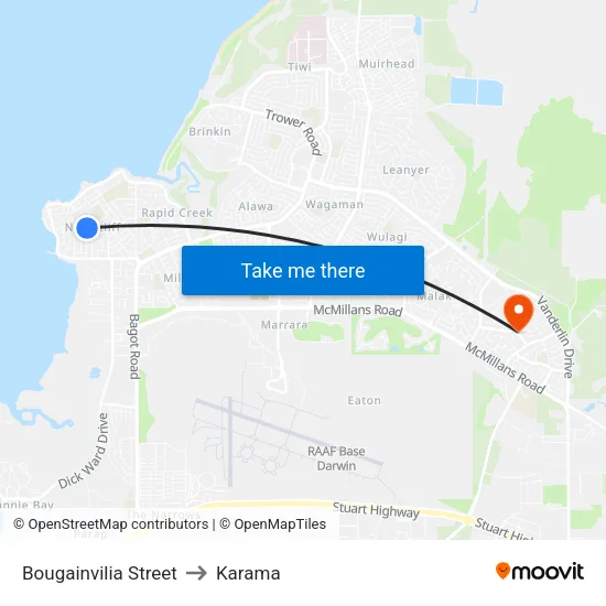 Mcmillans Rd After Tolmer St to Karama map