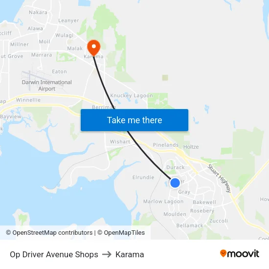 Op Driver Avenue Shops to Karama map