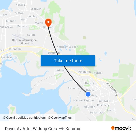 Driver Av After Widdup Cres to Karama map