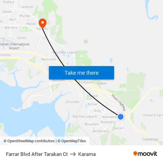 Farrar Blvd After Tarakan Ct to Karama map