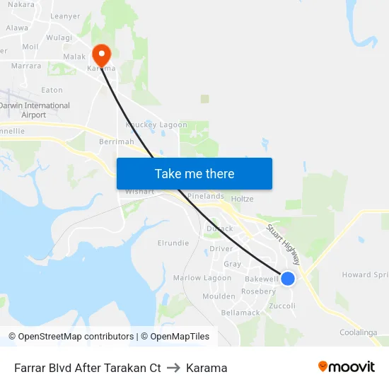 Farrar Blvd After Tarakan Ct to Karama map