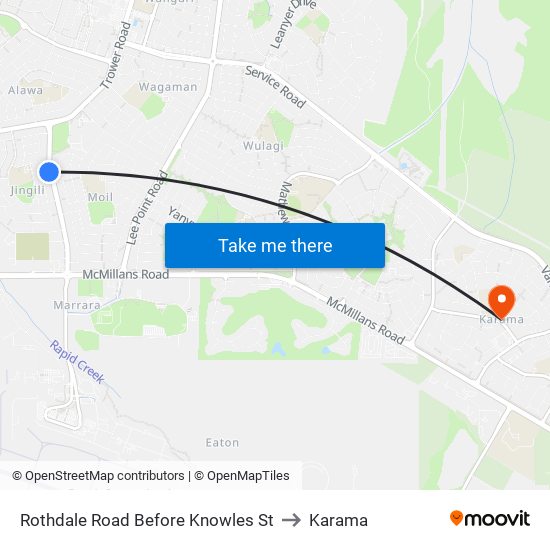 Rothdale Road Before Knowles St to Karama map