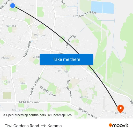 Sattler Christian College to Karama map