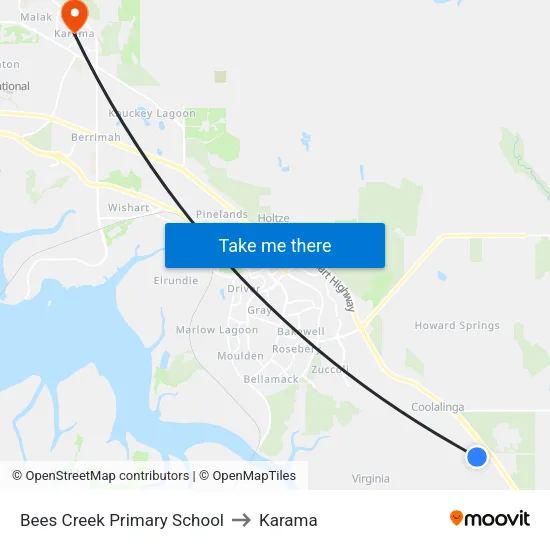 Abala Rd, Marrara Indoor Stadium to Karama map