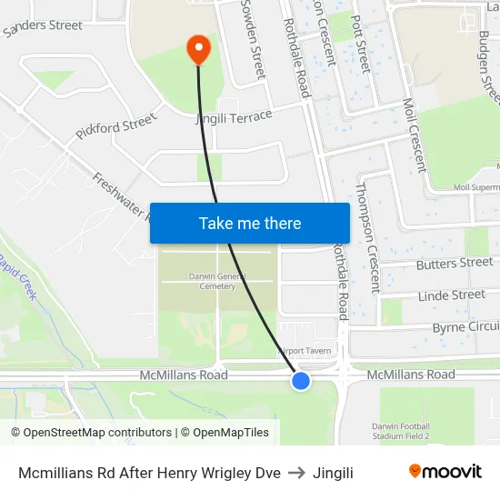 Mcmillians Rd After Henry Wrigley Dve to Jingili map